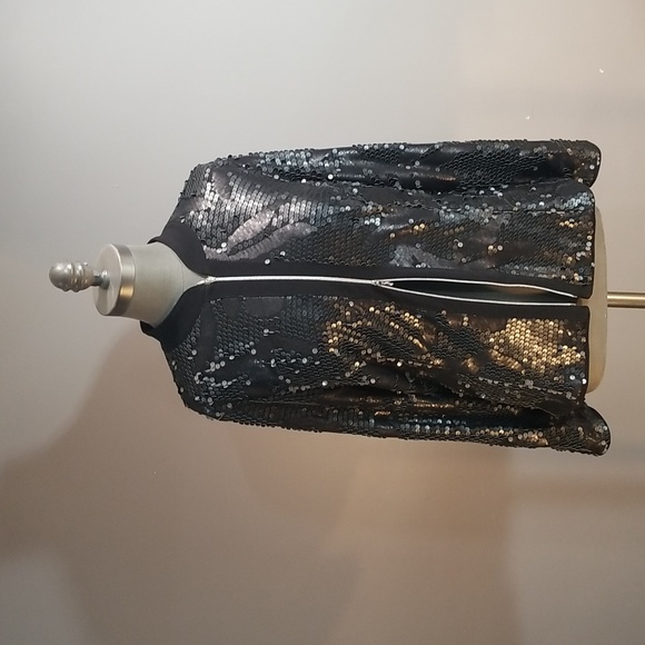 Frank Lyman size 14 womens black unique jacket.  Designer.  Made in Canada. - Picture 10 of 13